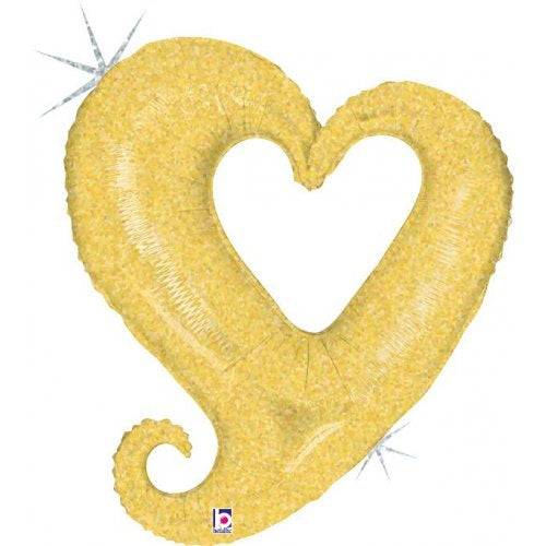 37inch Chain of Hearts Champagne Shape